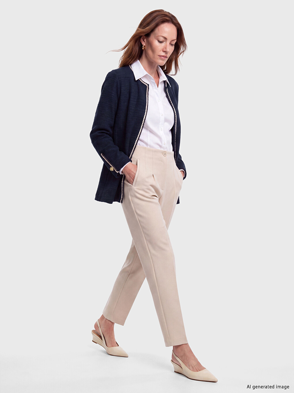 Crew Neck Embroidered Women's Cardigan-1