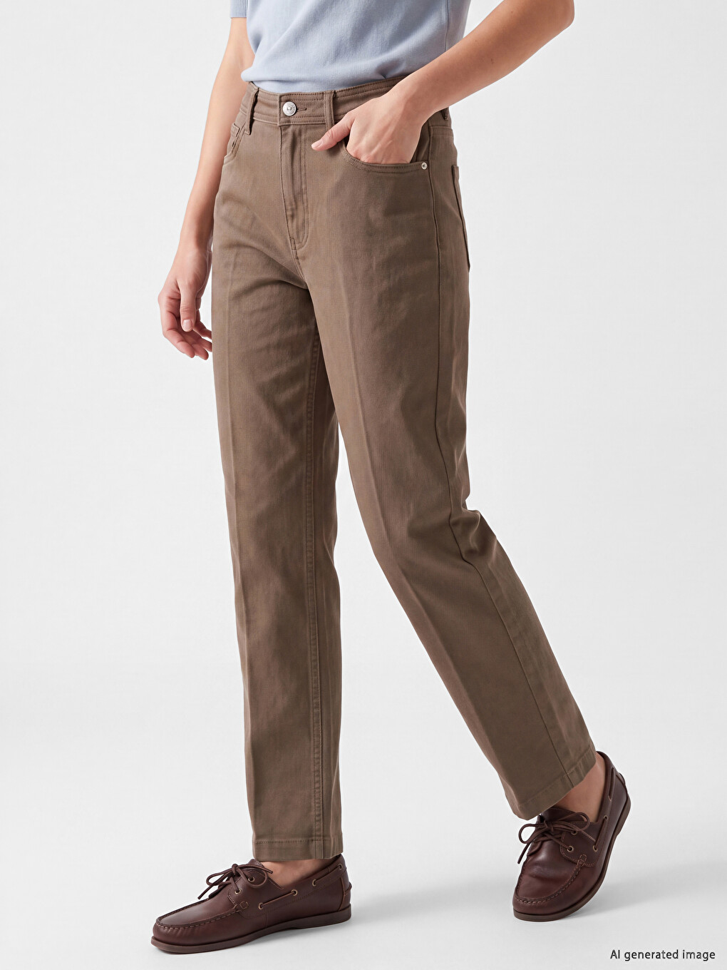 Crop Flare Kadın Jean Pantolon-1
