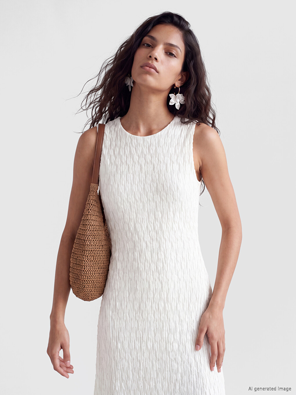 Crew Neck Lace Bodycon Dress-1