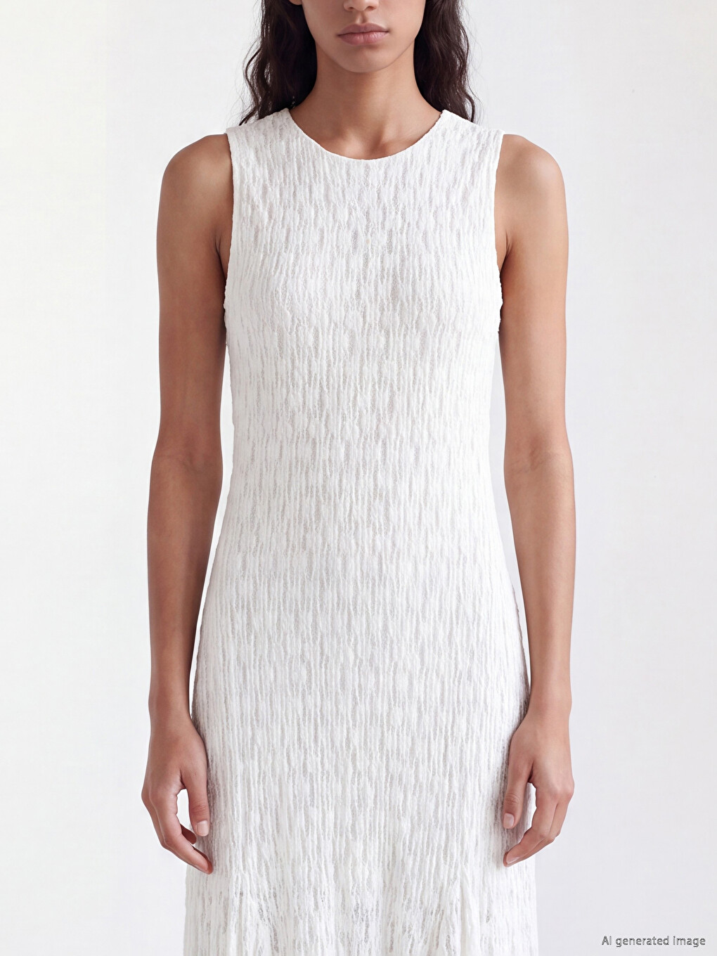 Crew Neck Lace Bodycon Dress-2