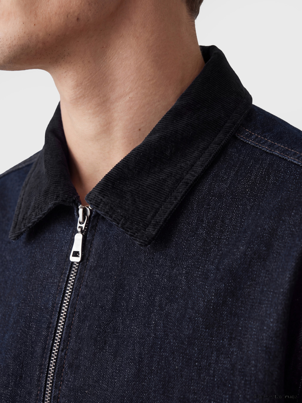 İndigo Loose Fit Erkek Jean Ceket-2