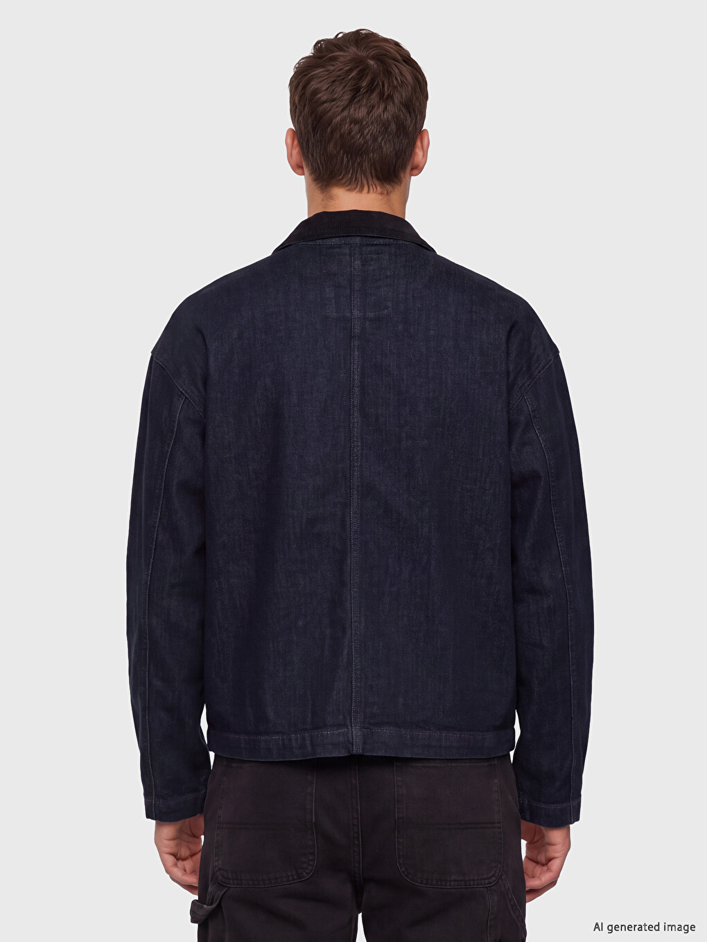 İndigo Loose Fit Erkek Jean Ceket-3