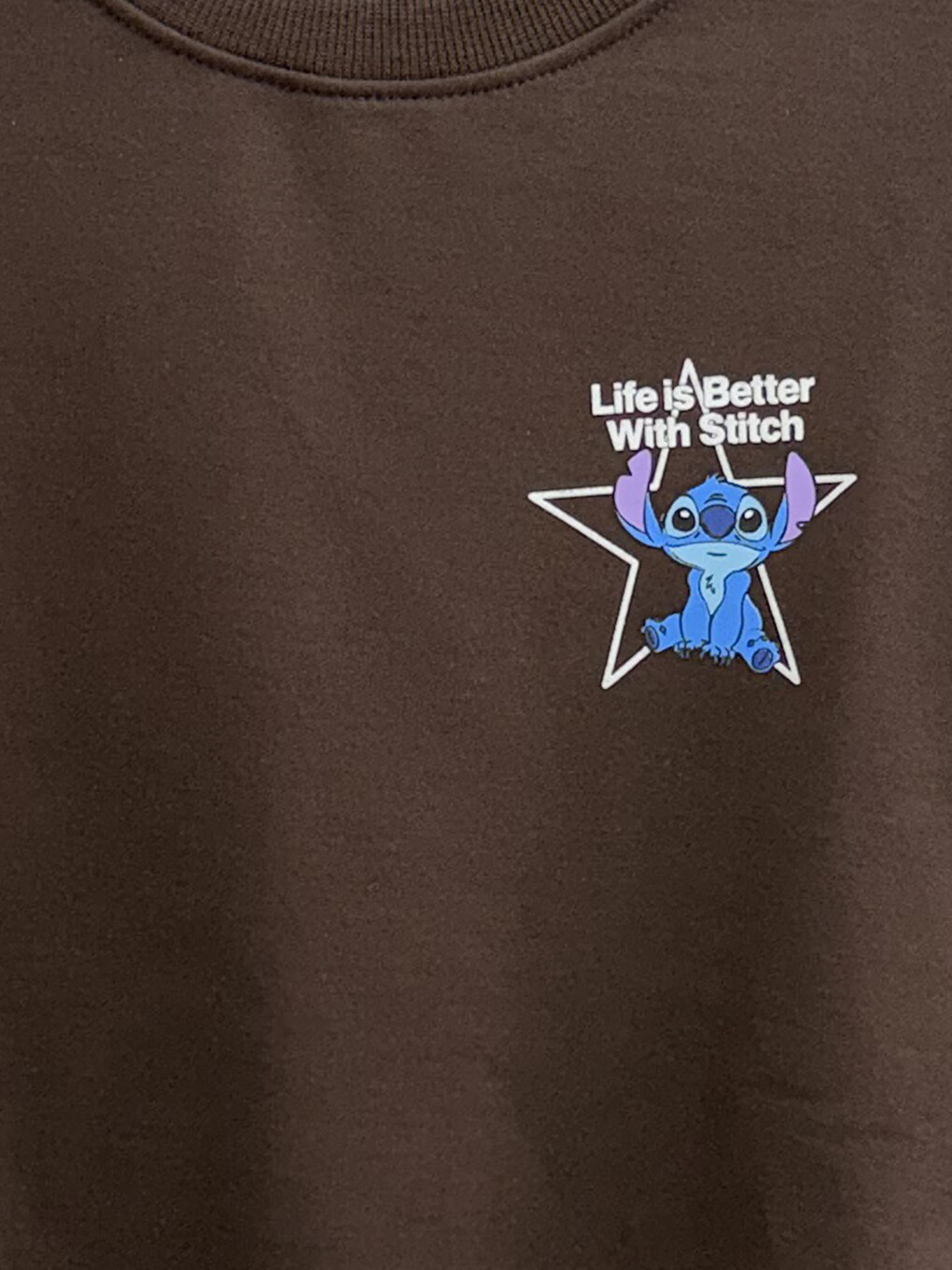 Stitch Printed Girls' Sweatshirt-2