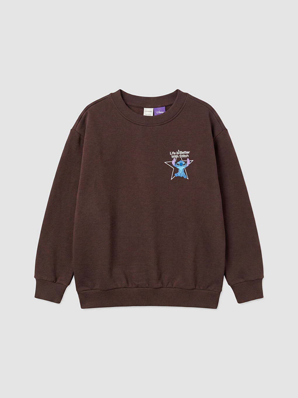 Stitch Printed Girls' Sweatshirt-3