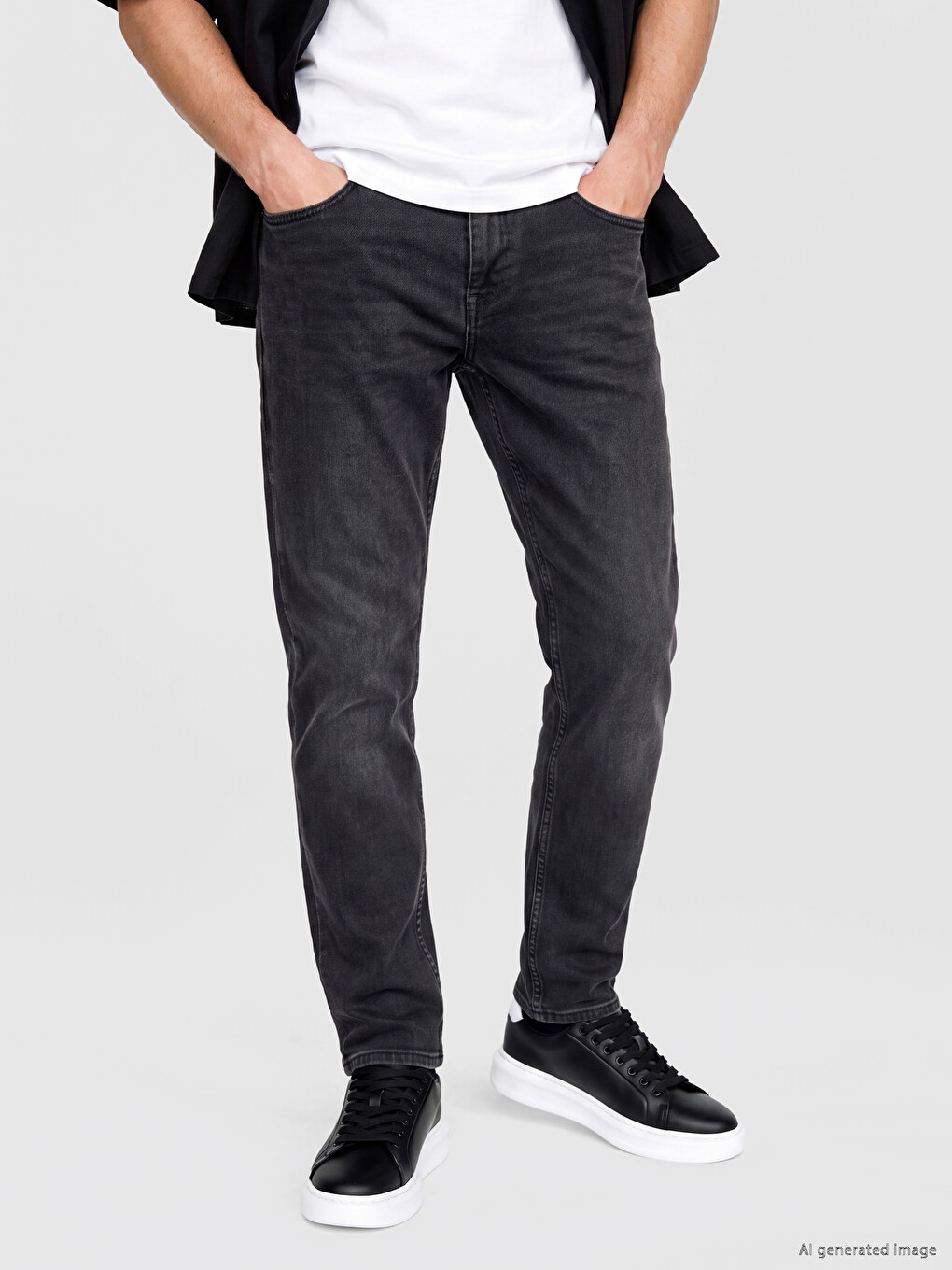 Siyah 750 Slim Fit Erkek Jean Pantolon