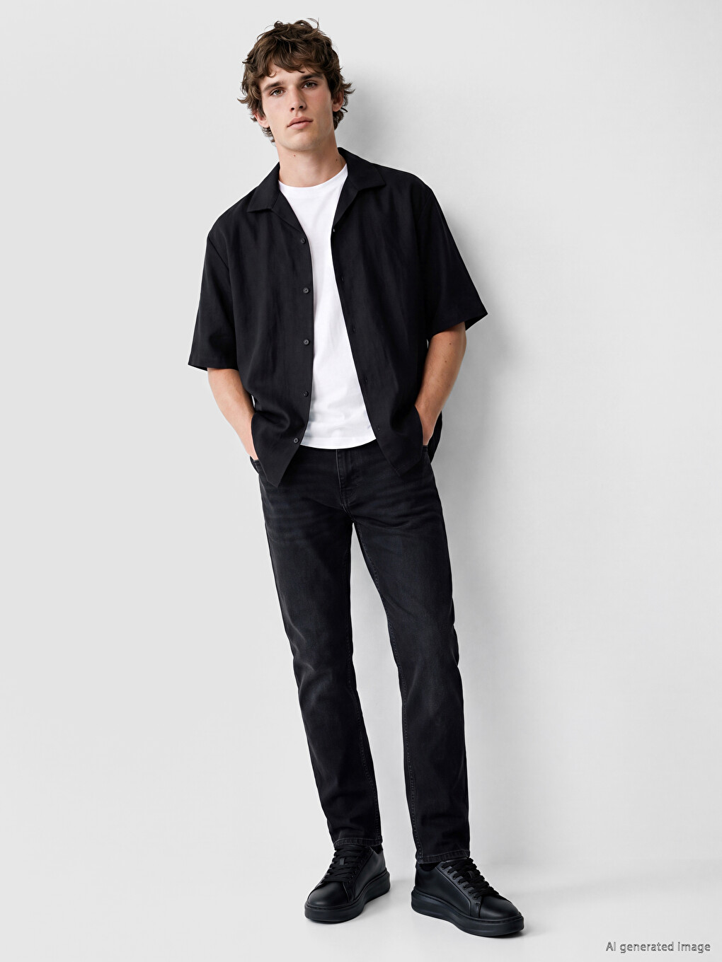 Siyah 750 Slim Fit Erkek Jean Pantolon-1