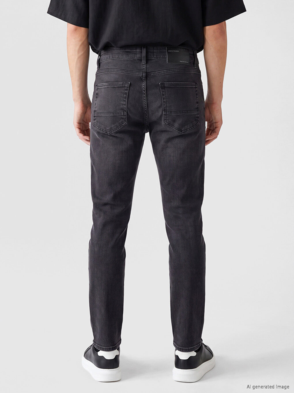 Siyah 750 Slim Fit Erkek Jean Pantolon-2
