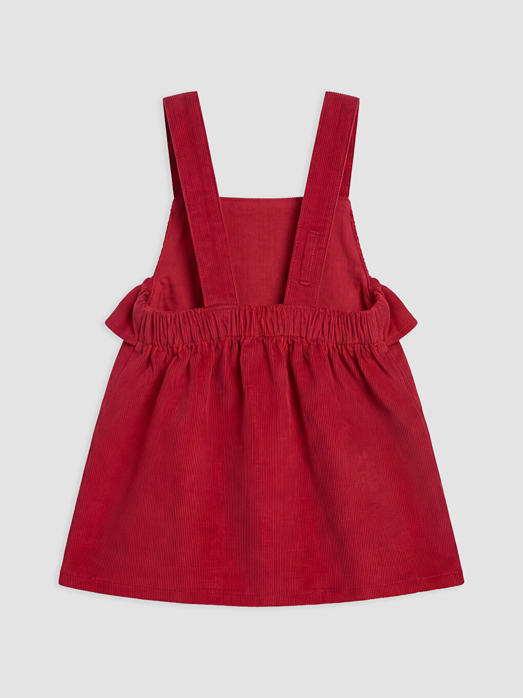 Ruffled Baby Girls' Velvet Dungaree Set-2