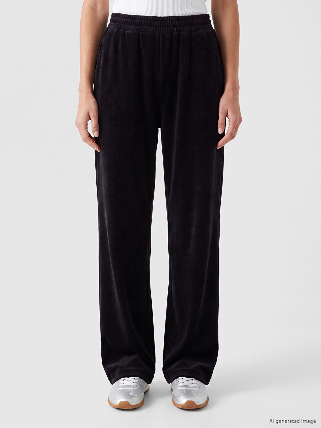 Pantaloni De Trening Negru Femeie-1