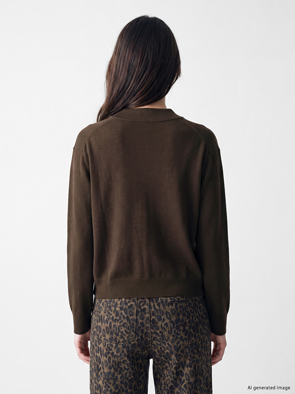 Polo Collar Women's Knitwear Sweater-3