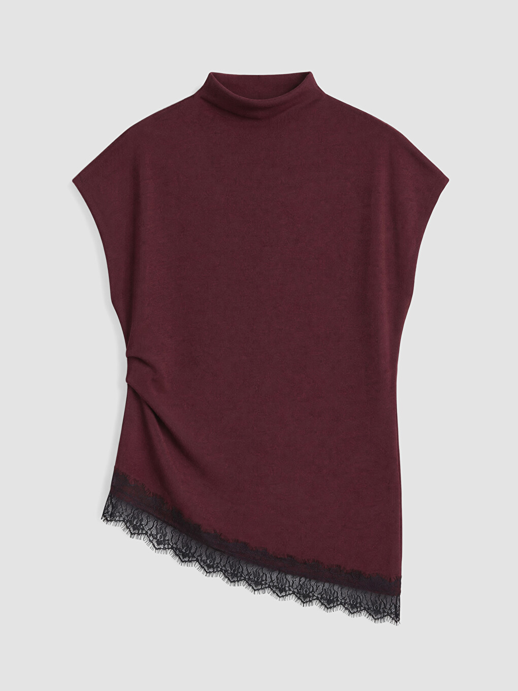 Mock Neck Lace Detailed Blouse-4