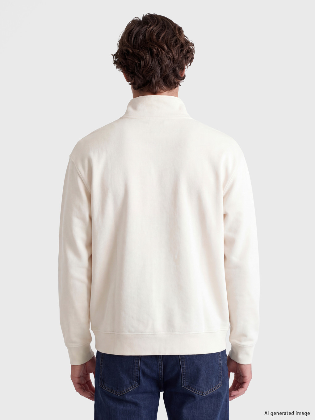 Man Beige Sweatshirt-3
