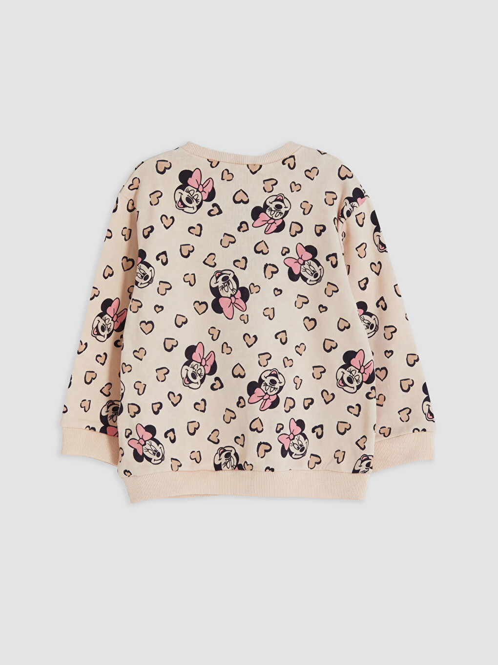 Bej Minnie Mouse Baskılı Kız Çocuk Takım-3