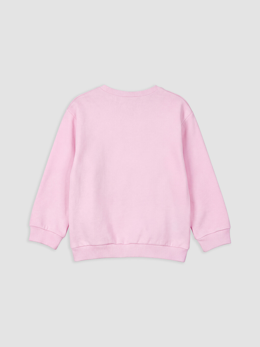 Pembe Barbie Baskılı Kız Çocuk Kalın Sweatshirt-1