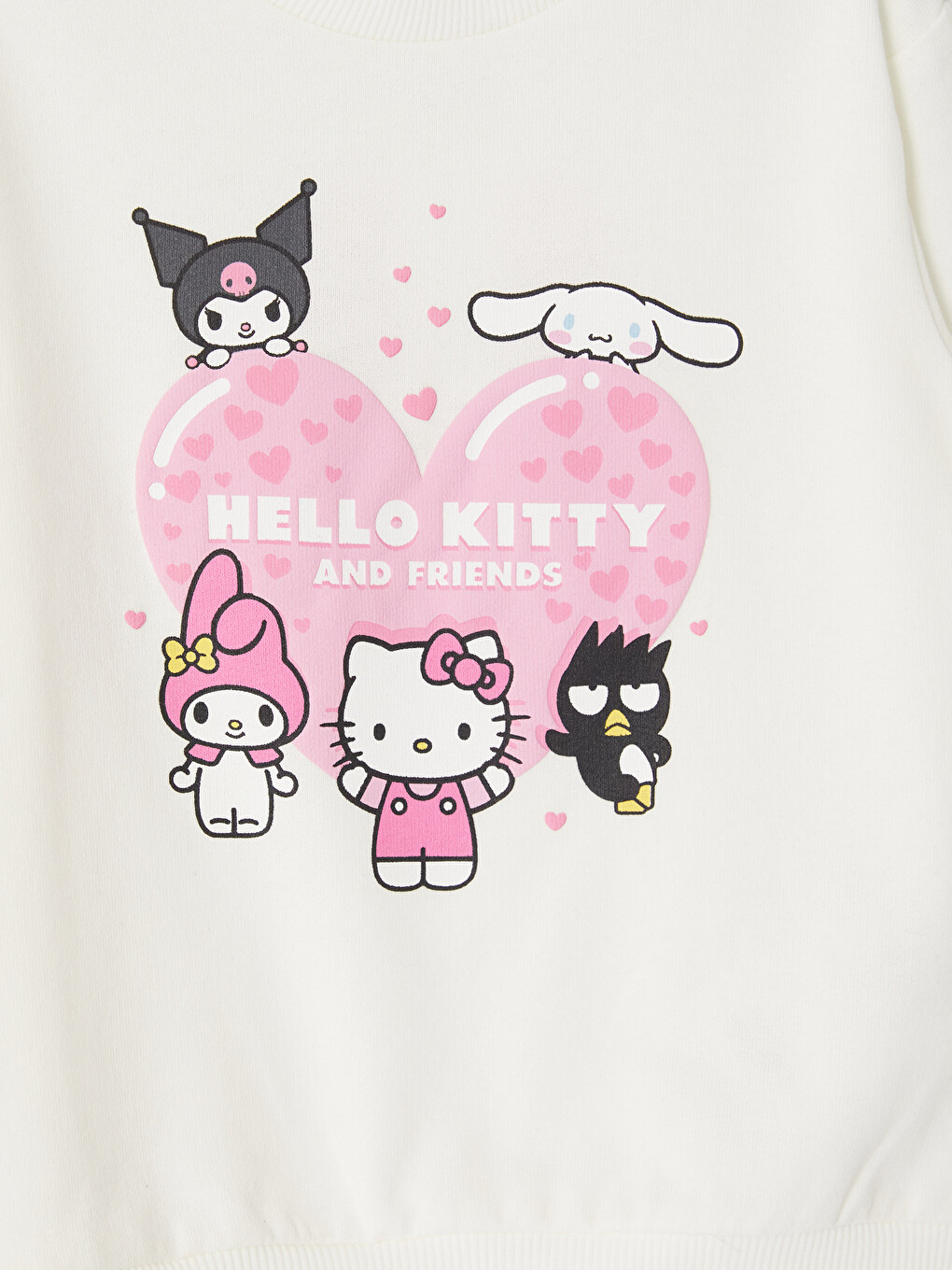 Ekru Hello Kitty Baskılı Kız Çocuk Sweatshirt-2
