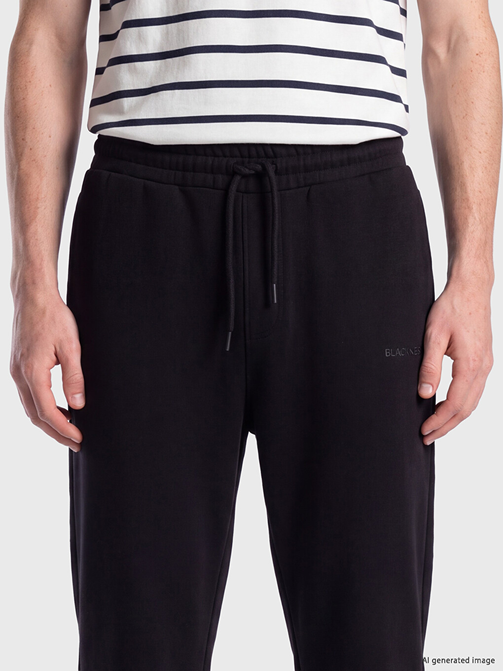 Siyah Regular Fit Erkek Jogger Eşofman Altı-2
