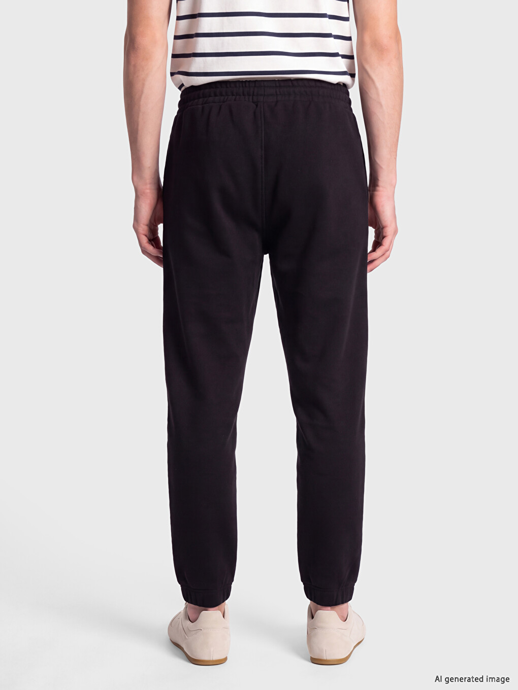 Siyah Regular Fit Erkek Jogger Eşofman Altı-3