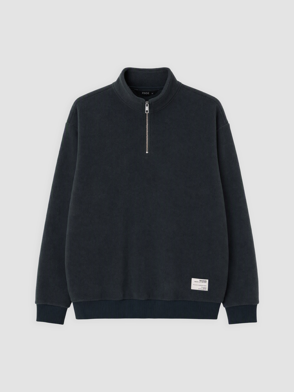 Yeşil Dik Yaka Erkek Sweatshirt-4