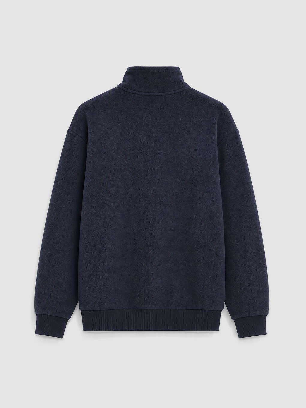 Lacivert Dik Yaka Erkek Sweatshirt-1