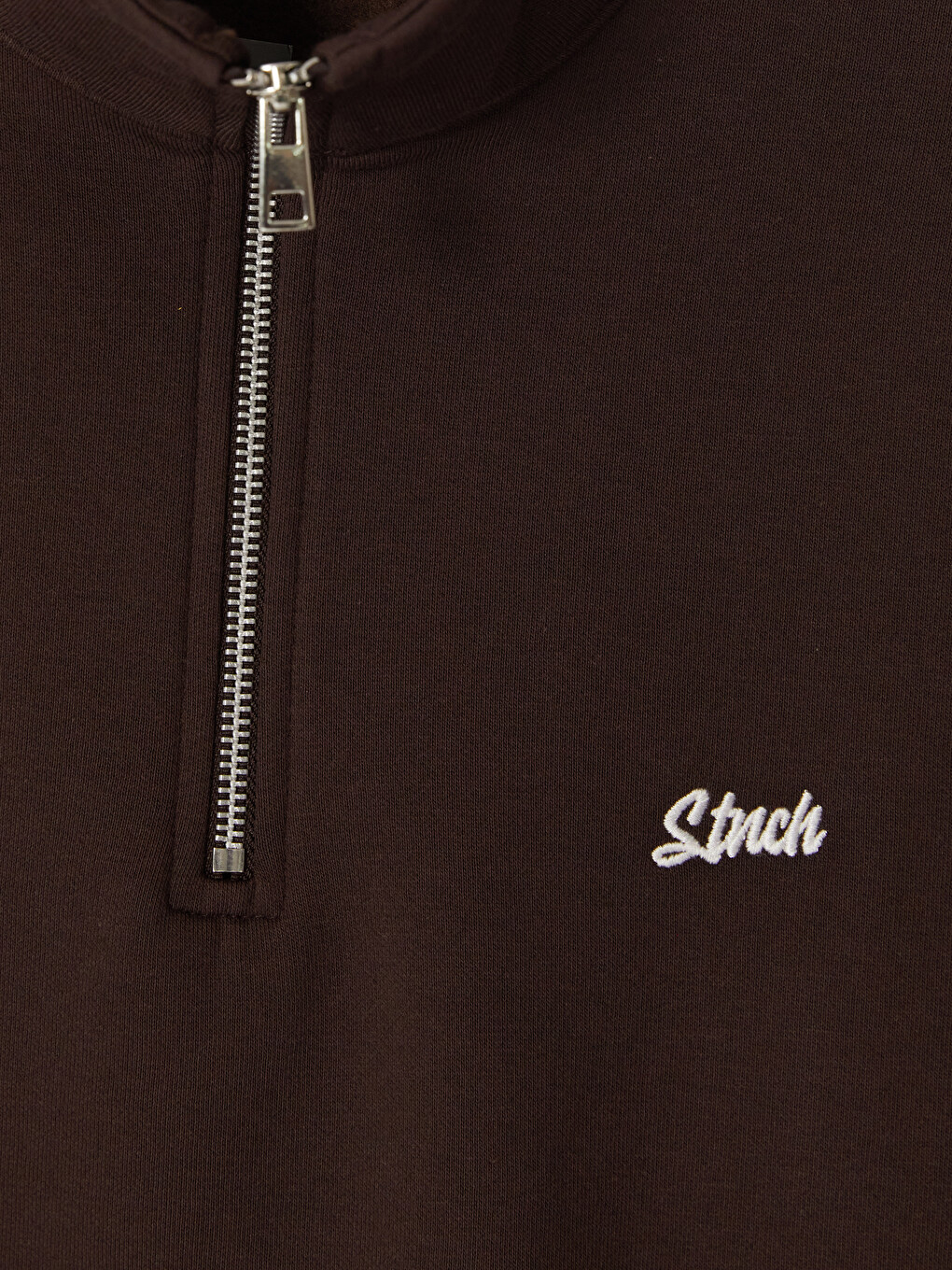 Mock Neck Embroidered Men's Sweatshirt-2