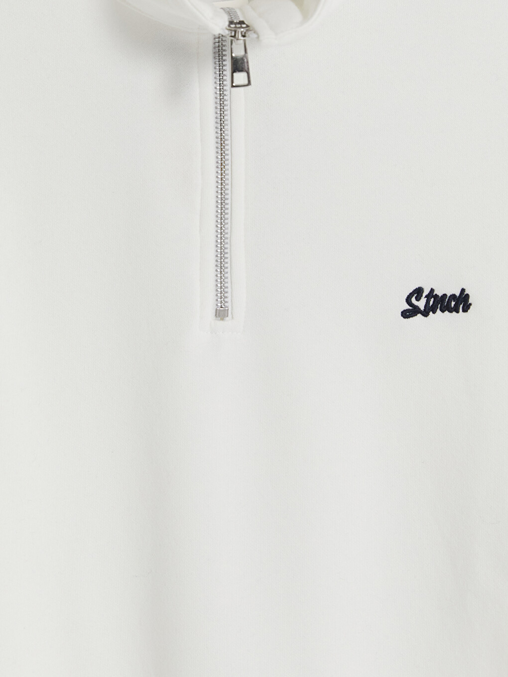 Mock Neck Embroidered Men's Sweatshirt-1