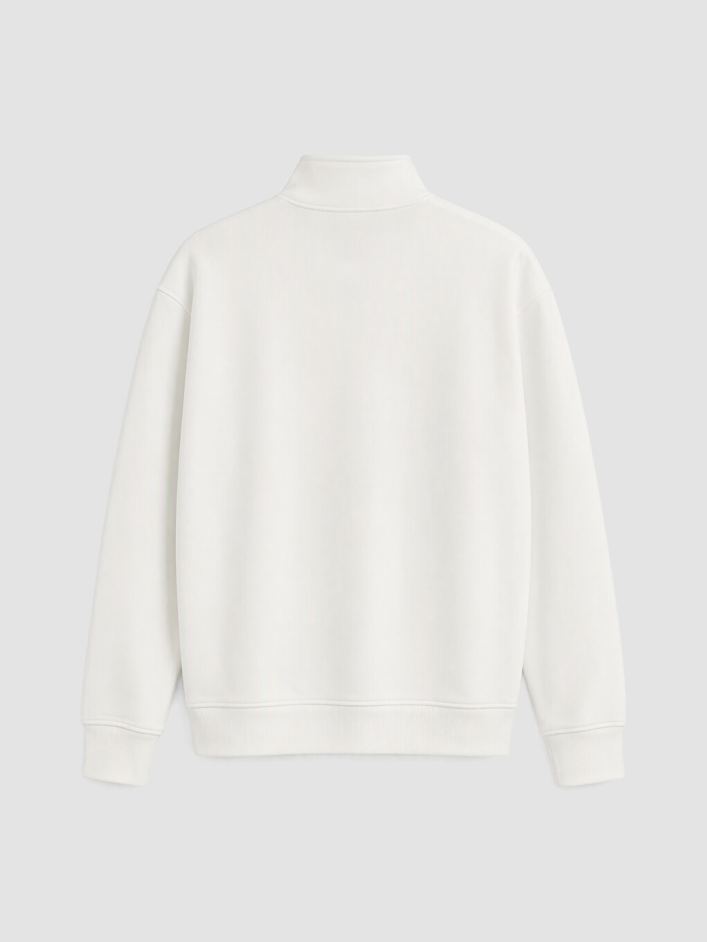 Mock Neck Embroidered Men's Sweatshirt-3