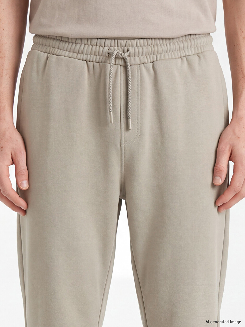 Bej Regular Fit Jogger Eşofman Altı-2