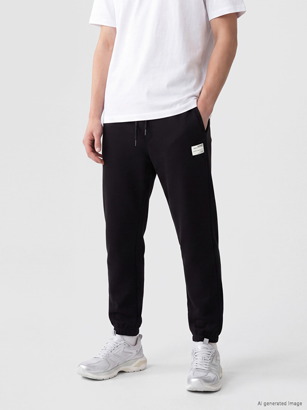 Siyah Regular Fit Jogger Eşofman Altı