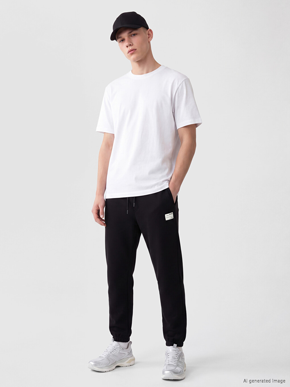 Siyah Regular Fit Jogger Eşofman Altı-1