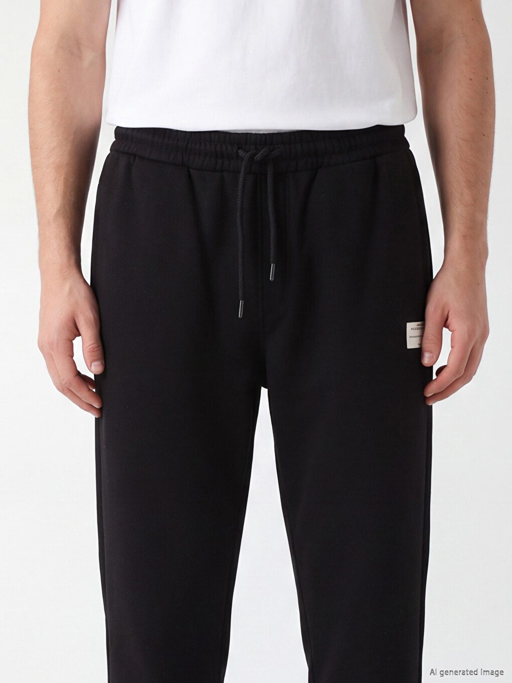 Siyah Regular Fit Jogger Eşofman Altı-2