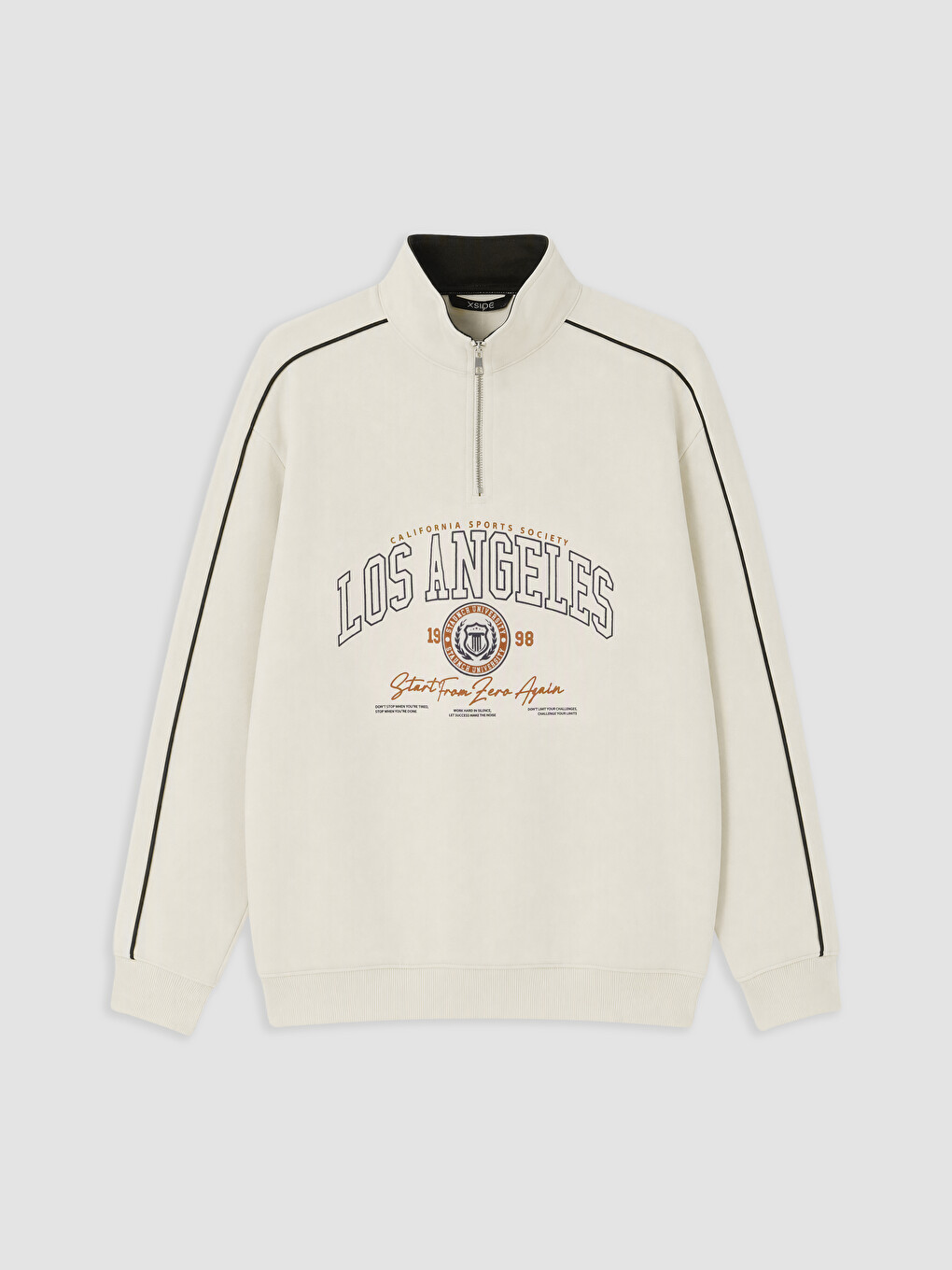 Mock Neck Printed Men's Sweatshirt