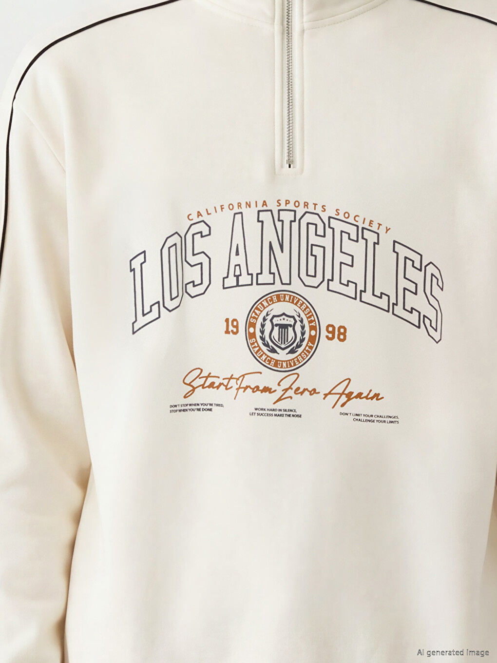 Mock Neck Printed Men's Sweatshirt-2