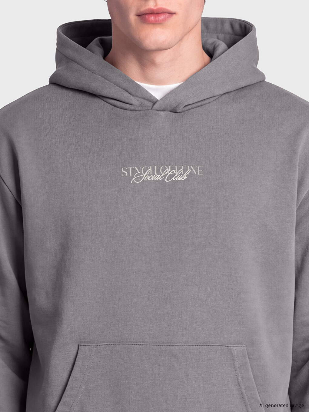 Mashkull Gri Sweatshirt-2