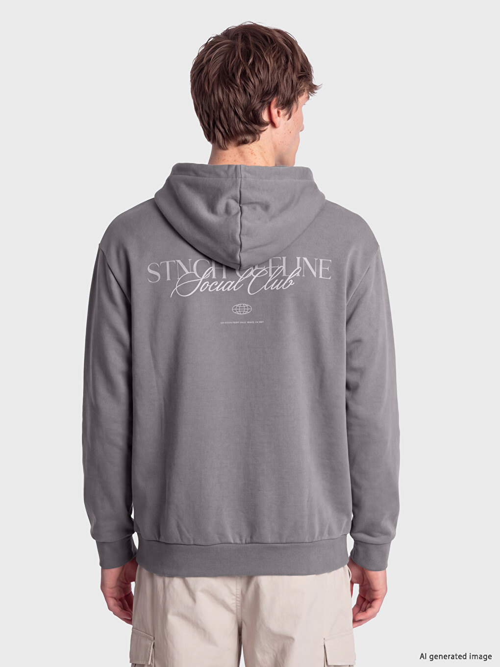 Mashkull Gri Sweatshirt-3