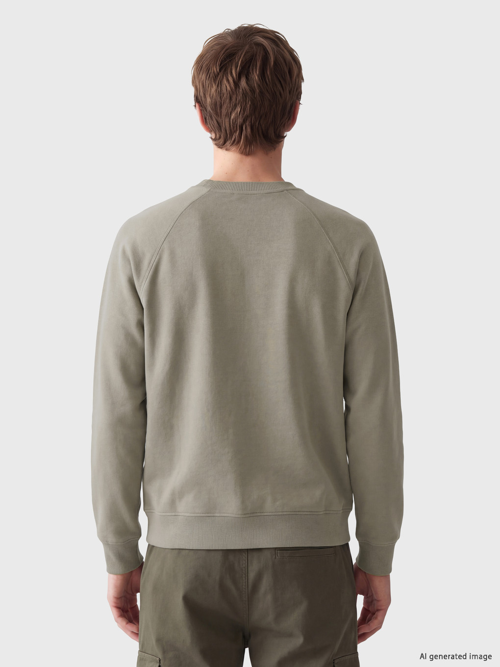 Bisiklet Yaka Erkek Kalın Sweatshirt-3