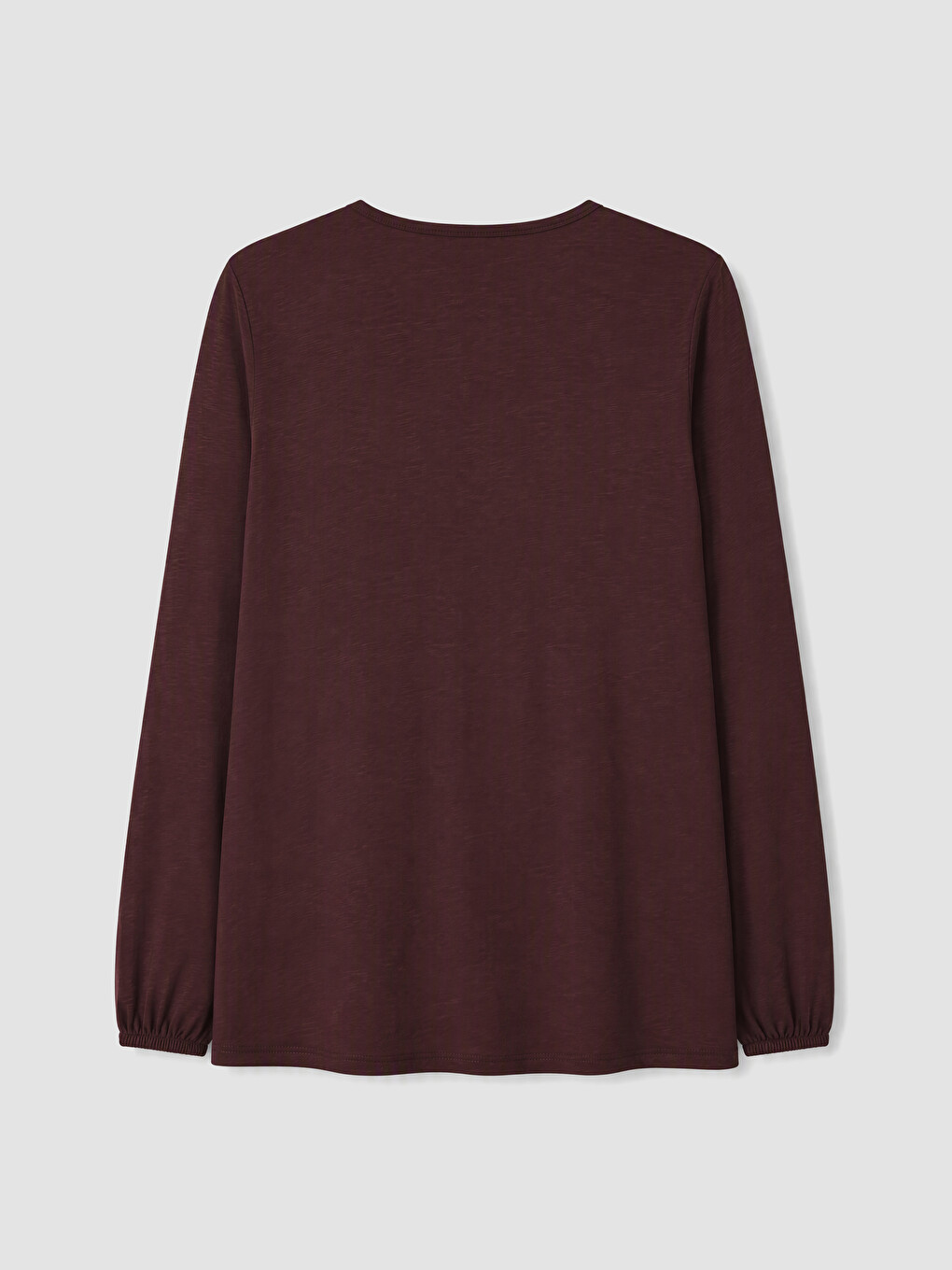 Bordo Bağlamalı Yaka Nakışlı Bluz-2