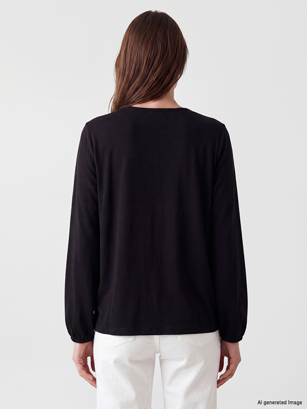 Tie Neck Embroidered Blouse-3