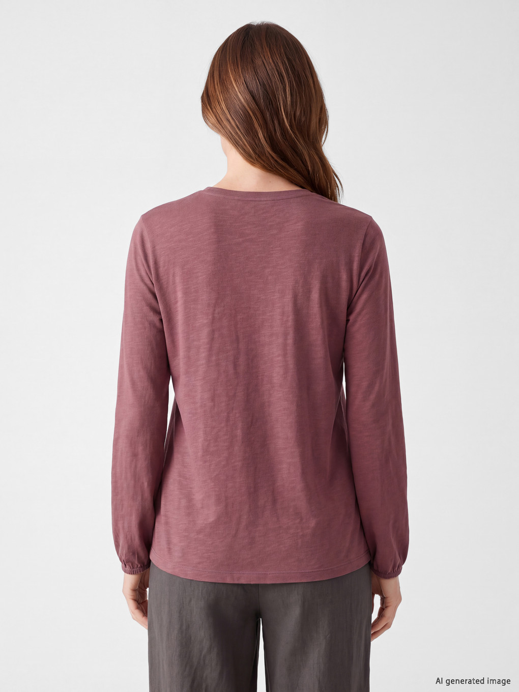 Crew Neck Embroidered Gathered Blouse-3