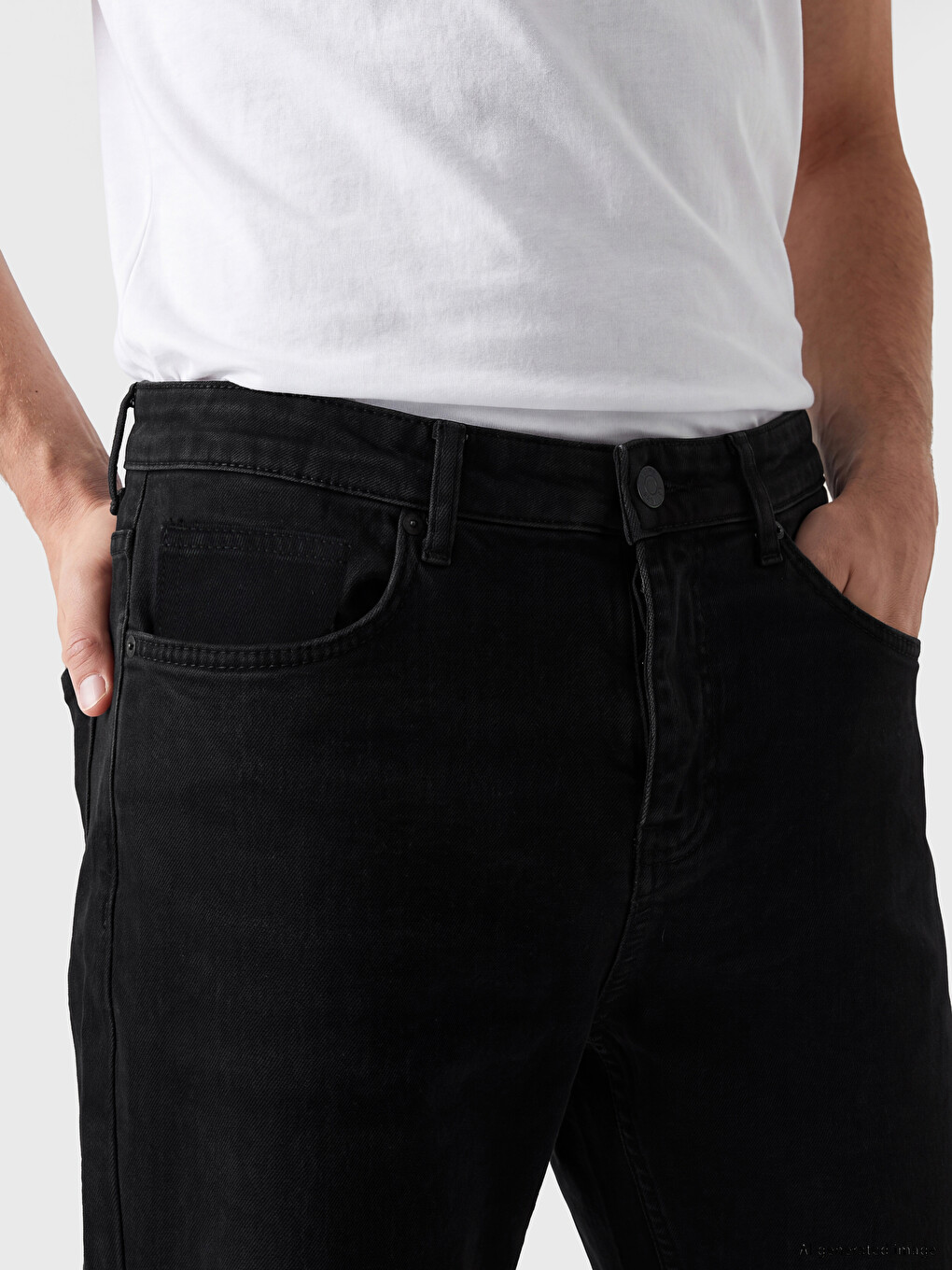 Siyah 745 Baggy Fit Erkek Jean Pantolon-2