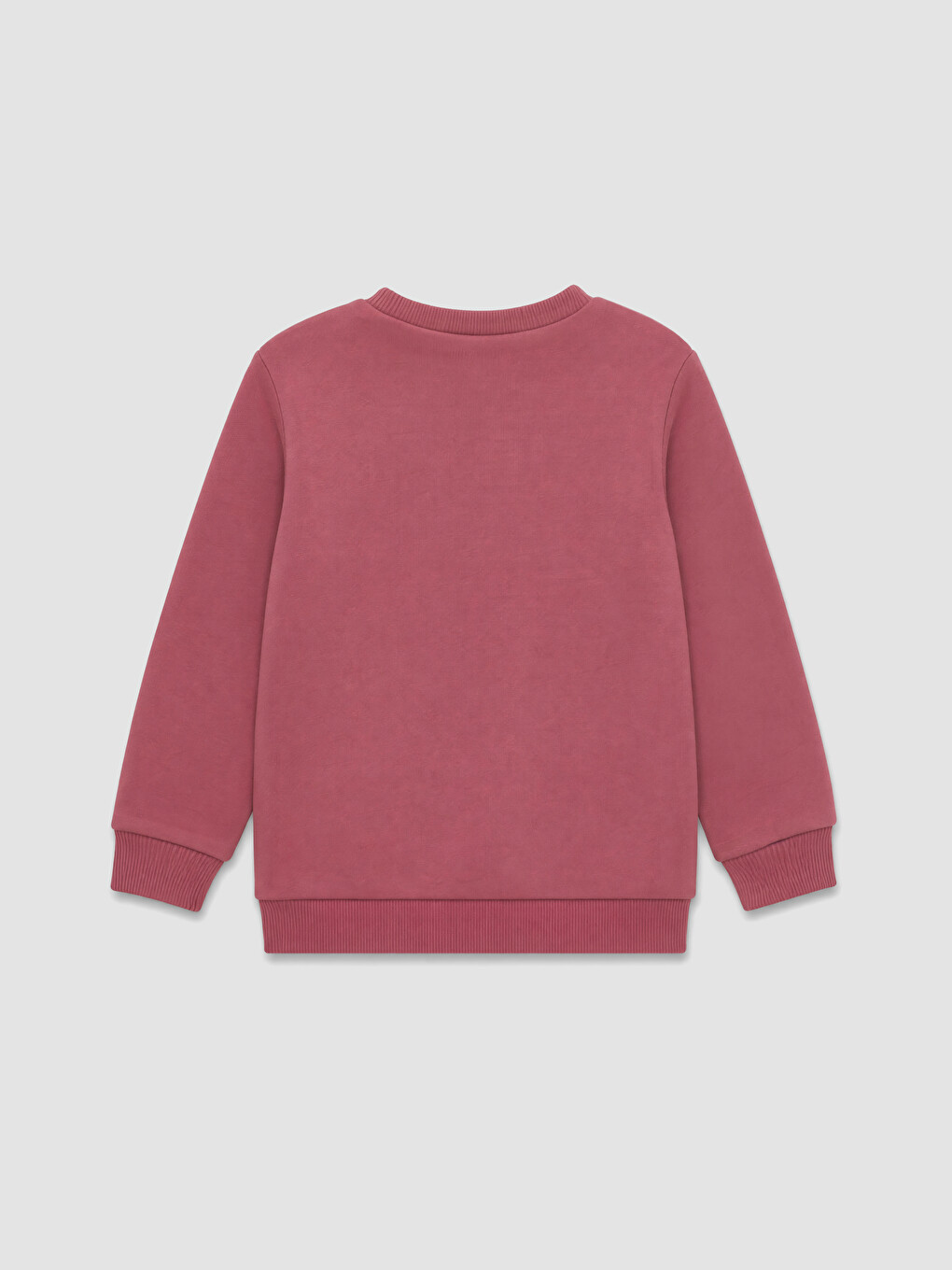 Pembe Kalp Baskılı Kız Çocuk Sweatshirt-1