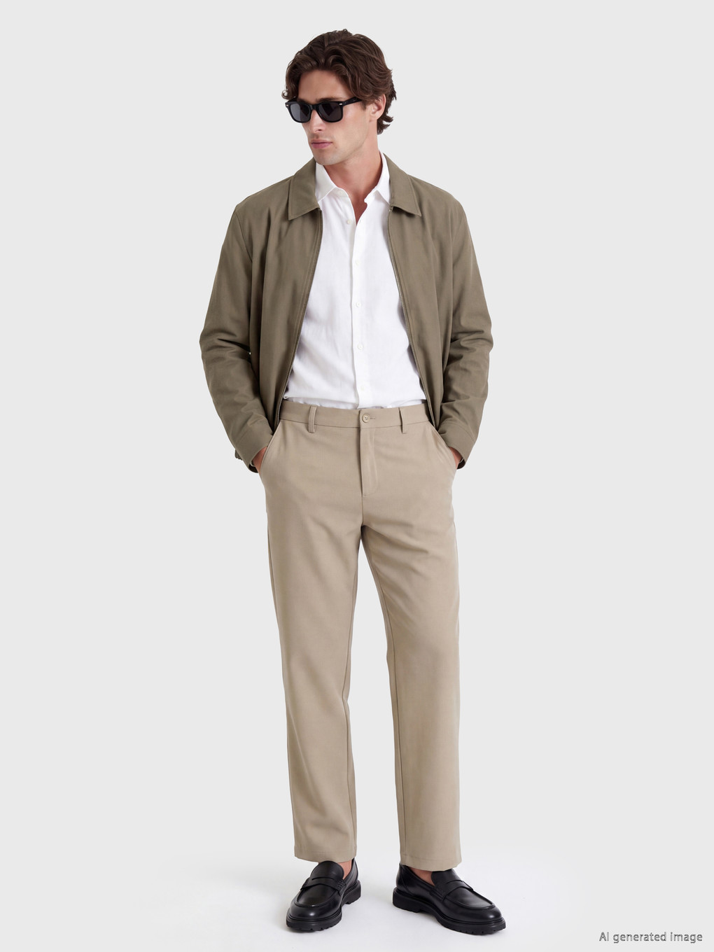 Standard Fit Shirt Collar Men's Coat-1