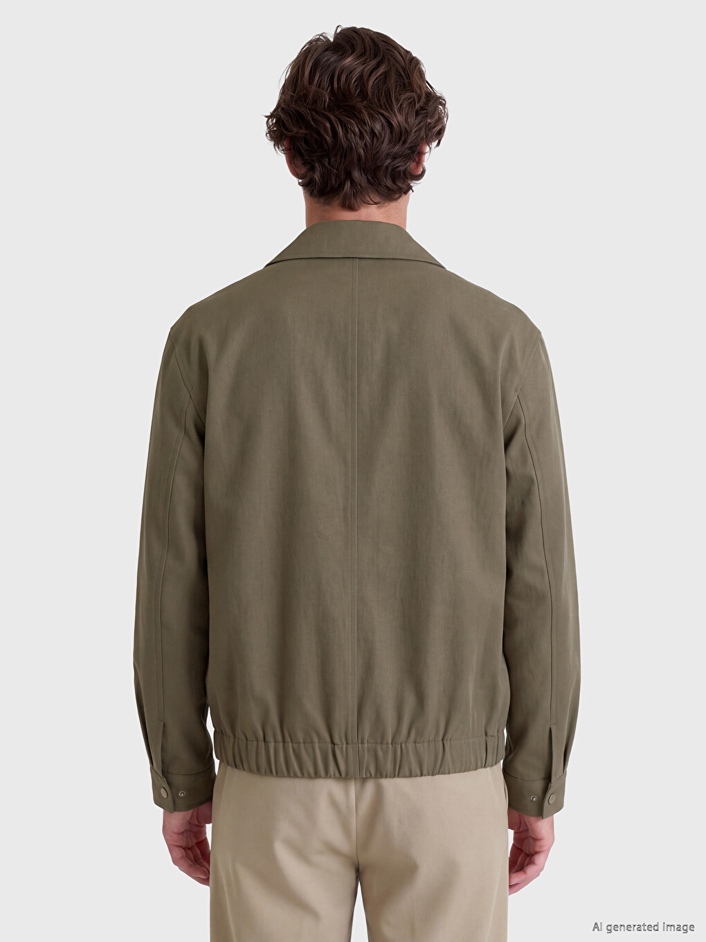 Standard Fit Shirt Collar Men's Coat-4