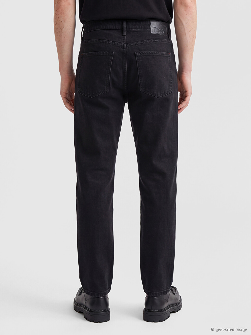 Siyah 745 Baggy Fit Erkek Jean Pantolon-3