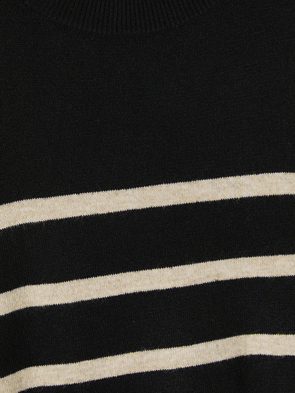 Mock Turtleneck Striped Knitwear Women's Dress-5