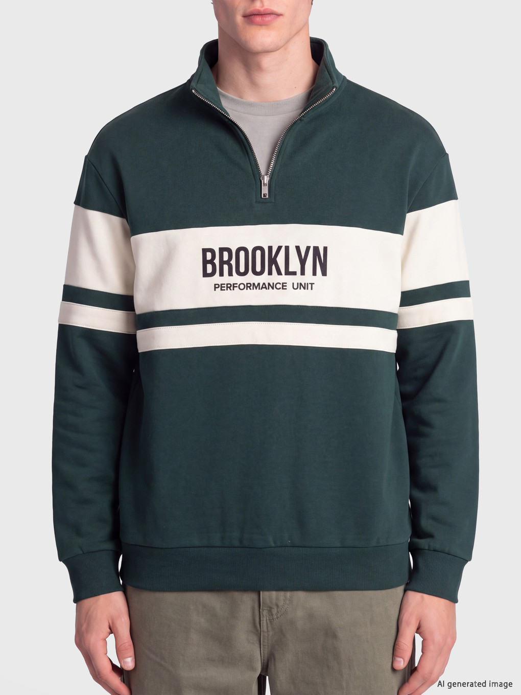 Color Block Men's Thick Sweatshirt-1