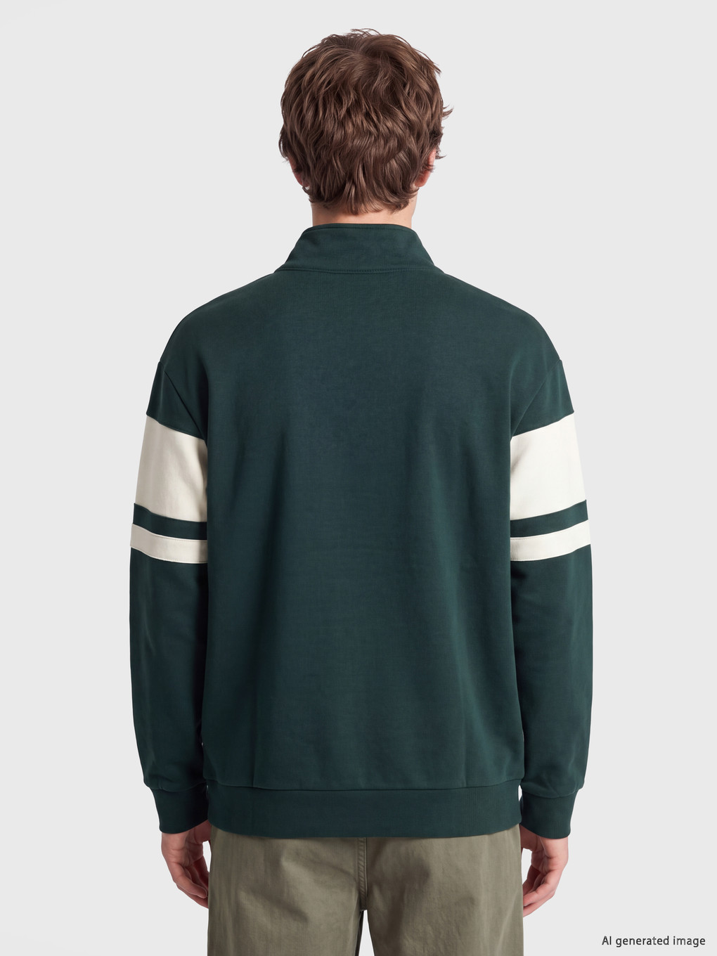 Color Block Men's Thick Sweatshirt-2