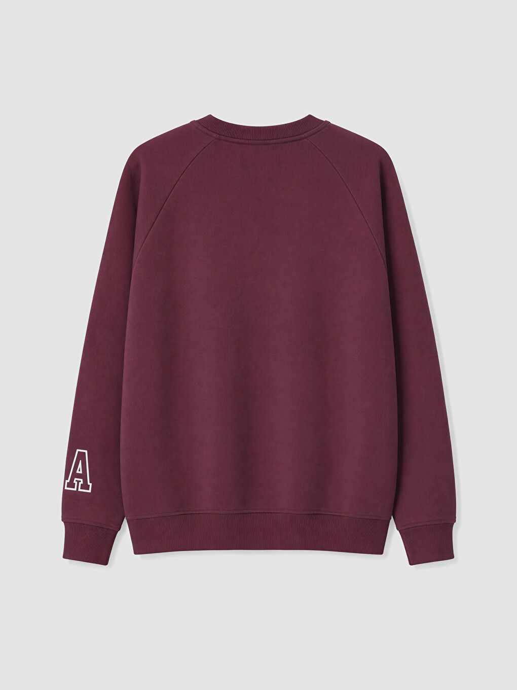 Mürdüm Baskılı Oversize Kadın Sweatshirt-5