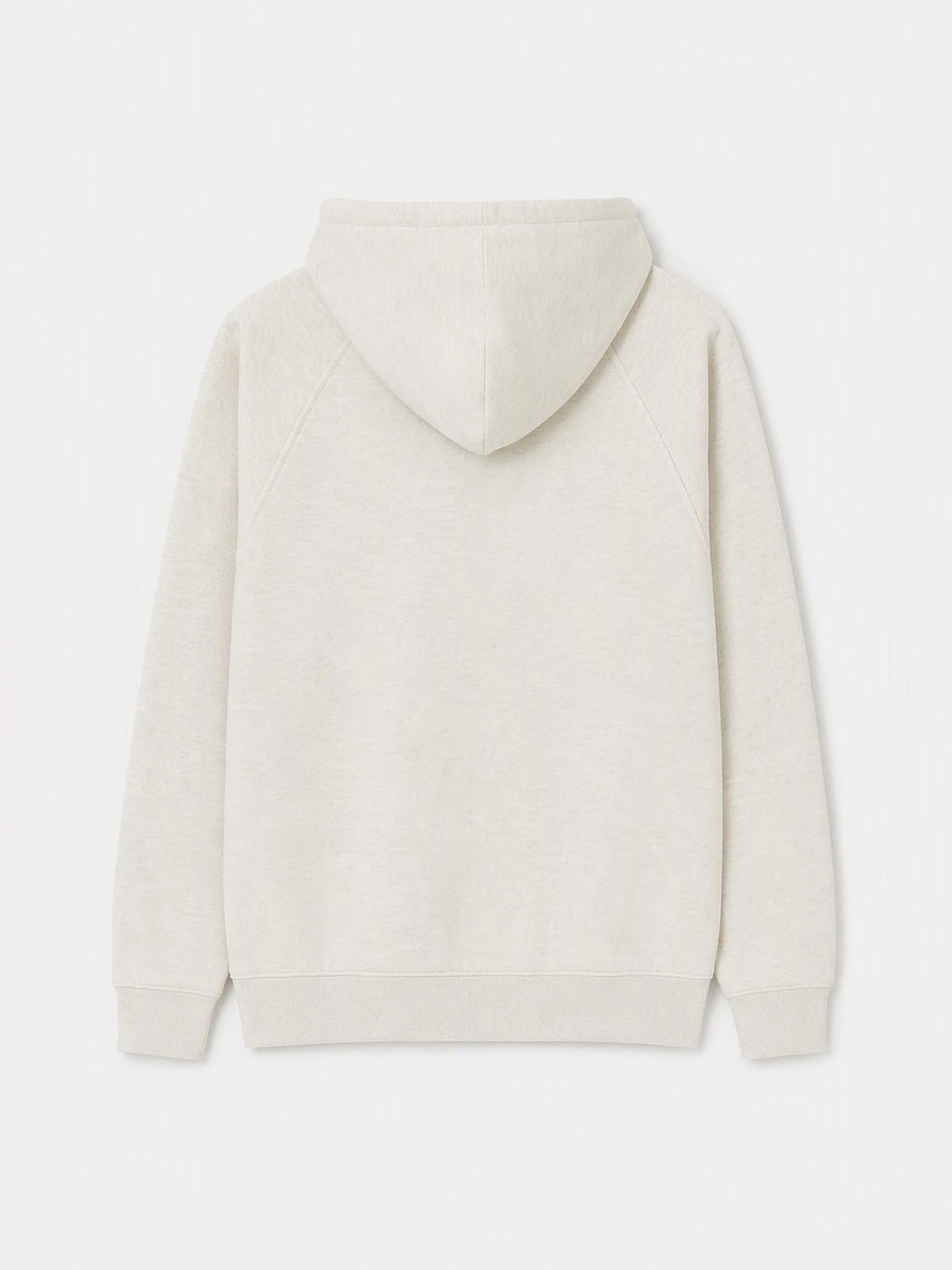Ekru Kapüşonlu Baskılı Erkek Sweatshirt-1