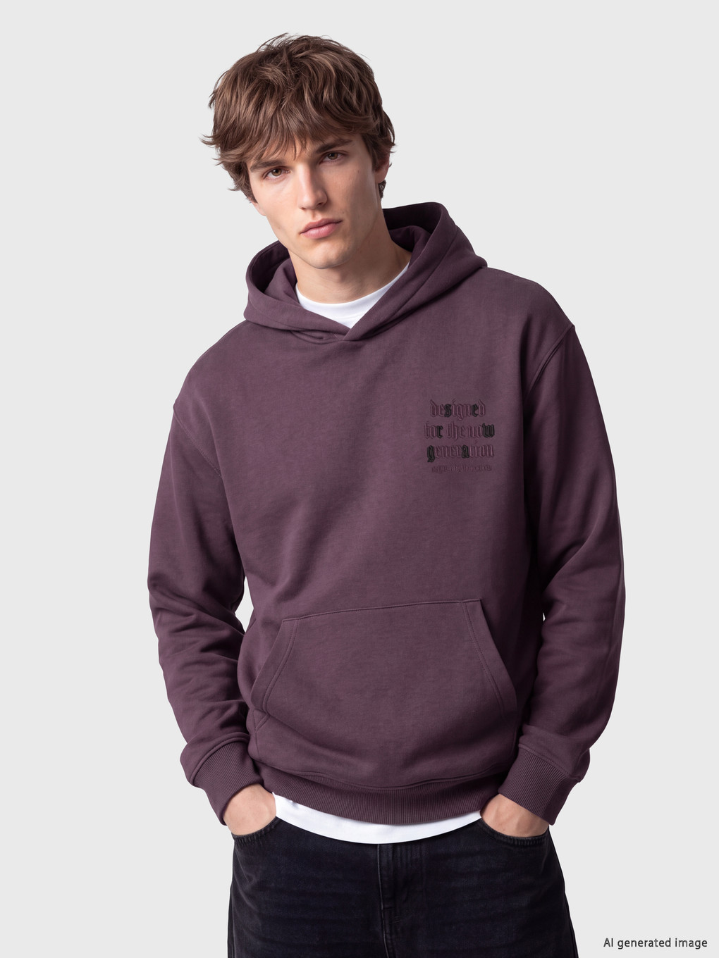 Printed Men's Thick Hoodie