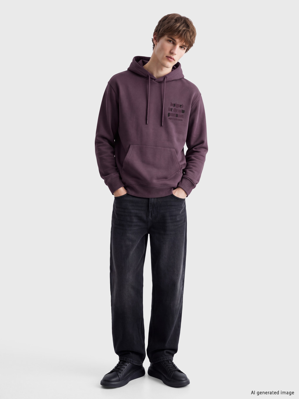 Printed Men's Thick Hoodie-1